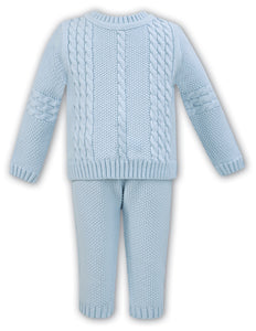 Baby Boys Knitted Trousers and Cable Detailed Jumper (2 piece Set )