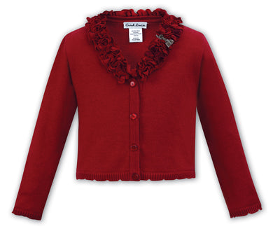 Girls Ruffled V Neck knitted Cardigans