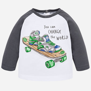 Boys Long Sleeved Print Detailed T Shirt