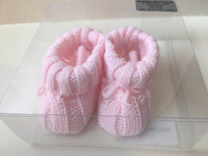 Baby Girls Knitted Bootees (gift boxed)