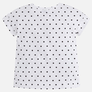 Girls Printed T-shirt with Stopped Detail