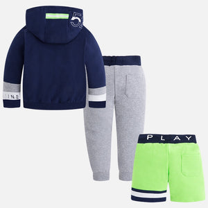 Tracksuit Set With Hoodie, Shorts & Trousers