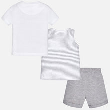 Printed Vest, T-Shirt & Shorts Set