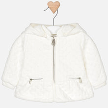 Baby Soft Padded Coat with detachable hood, with Peplum hem and Zip Detailed Front Pockets