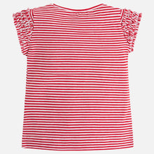 Striped T-Shirt With Ruffled Sleeves