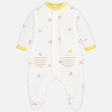 Unisex Supersoft Velour Star Detailed Romper