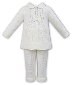 Girls Detailed Knitted Dress and Trousers set