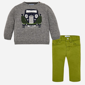 Boys Knitted Detailed Jumper and Jeans Set