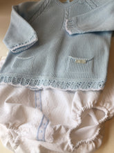Baby Boys Detailed Knitted Top with Front Pockets and Lace Trimmed Jam Style Pants