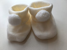 Baby Girls Fine Knit PomPom Bootees (gift boxed)