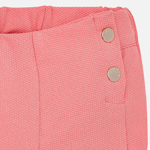 Girls Coral Fitted Shorts