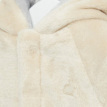 Reversable Hooded Baby Coat in Super Soft Faux Fur Fabric with Hidden Clasps. Neutral Colours Unisex