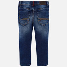 Boys Slim Fitting Jeans with Adjustable Waist. Washed and Worn Effect Finish with Front and Back Pockets