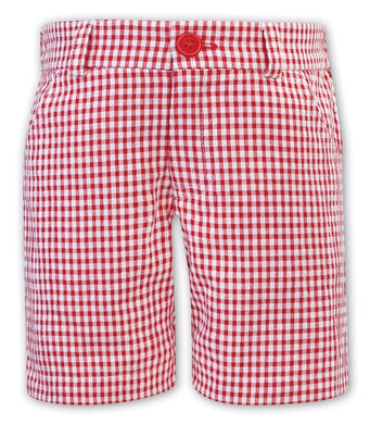 Boys Checked Shorts with Adjusable Waist