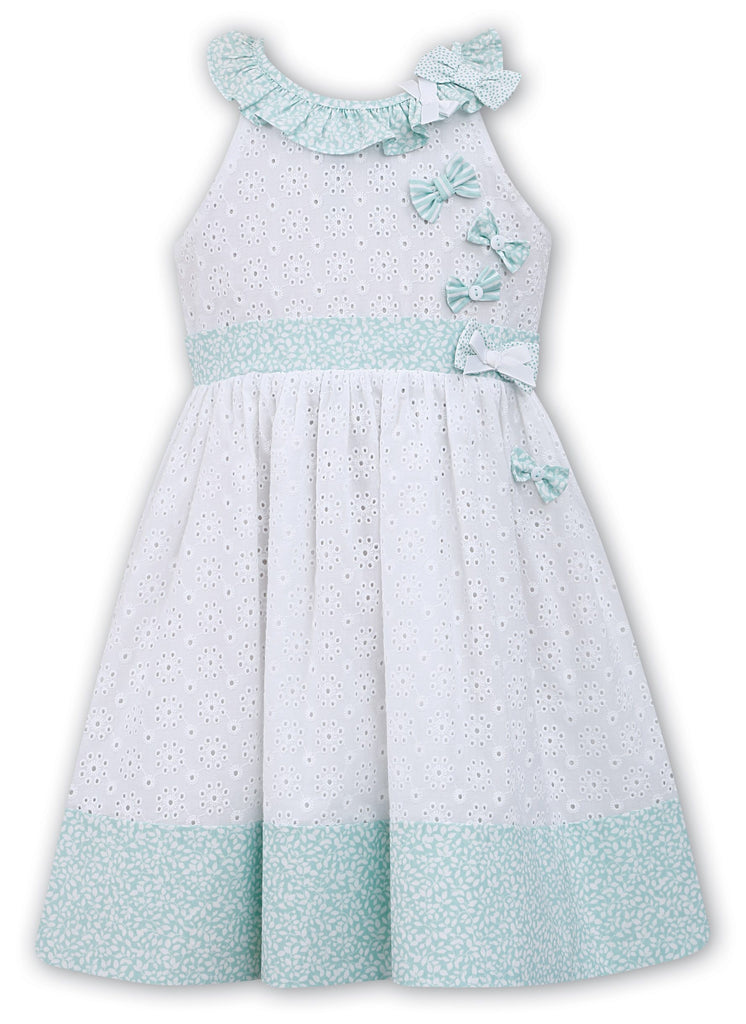 Sarah Louise - Broderie Anglaise and Deliccate Print Sleeveless Dress ...