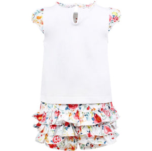 Girls Top and Frilly Shorts set