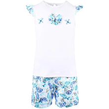 Girls Butterfly Detailed T-Shirt and Shorts Set