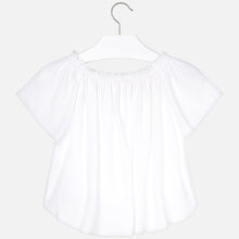 Girls Delicate Layered Chiffon On or Off Shoulder Blouse. Elasticated round the Neckline and Waist