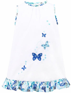 Girls Embroided ButterflyDetail Dress and Pants