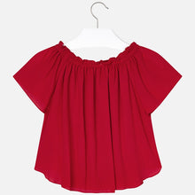 Girls Delicate Layered Chiffon On or Off Shoulder Blouse. Elasticated round the Neckline and Waist