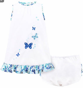 Girls Embroided ButterflyDetail Dress and Pants