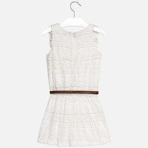 Delicate Lace Playsuit With Belt