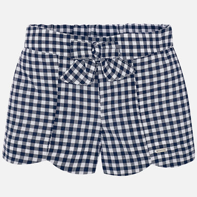 Girls Gingham Shorts with Bow Detail