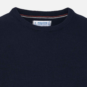 Boys Round Neck Jumper Finished in Soft Elastic Cotton Knit