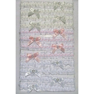 Pretty Organza Diamante Bow Headband Matches SO8555 Socks