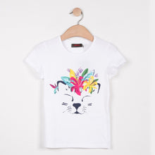 Girls T-Shirt Animal / Cat Print