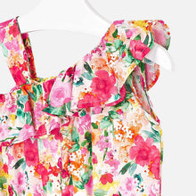 Girls Floral Print Off the Shoulder Playsuit with Ruffle Detail Neckline and Elasticated Waist for Comfort